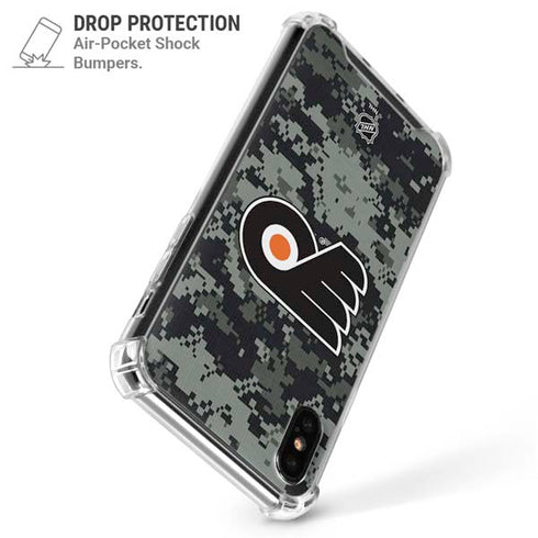 NHL Philadelphia Flyers Camo iPhone XS Max Clear Case